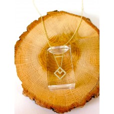 Ασημένιο κολιέ - επίχρυσο με ζιργκόν (SN212)